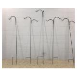 5x The Bid - Wrought Iron Shepherds Hooks