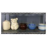5x The Bid Vintage Cookie Jars, Bowls Crocks