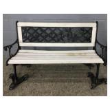 Cast Iron And Wood Park Style Bench