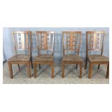 4x The Bid - Modern Design Wood Dining Chairs