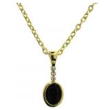 Natural Bezel Set 2.00 Ct Sapphire Necklace 14k