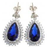 Pear Cut 8.40 Ct Sapphire & White Topaz