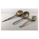 3x The Bid Vintage Metal Ladles