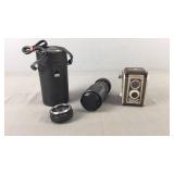 Vintage Camera And Lens Lot