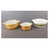 3x The Bid Vintage Pyrex Casserole