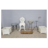 Lot Of Outdoor Items - Metal - Glass - Plastic