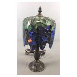 Leaded Slag Glass Table Lamp Works