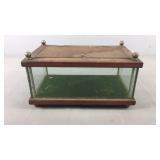 Vintage Wood And Glass Display