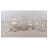 6pc Vintage Milk / Cream Bottles