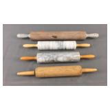 4 Pc Rolling Pins - Some Are Marble