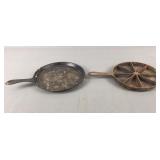 Lot Of 2 Vintage Cast Iron Pans