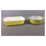 2x The Bid Vintage Pyrex - Primary Yellow
