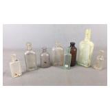 8pc Antique Apothecary Bottles