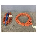 Lot Of Two Large Outdoor Extension Cords