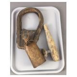 Vintage Cow Bell On Hanger