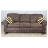 Microfiber Suede Like Sofa With Pillows