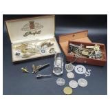 Mens Dresser Lot Cufflinks And More
