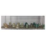 15 Pc. Vintage Glass Insulators