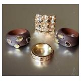 4 X Bid Signed Camille Lucia Rings Assorted Sizes