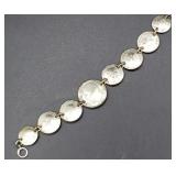 6" Coin Silver Bracelet 20.1g Total Weight