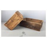 2x The Bid Vintage Wood Crates