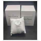 New Ladies Skagen Denmark Ceramic Case And Band