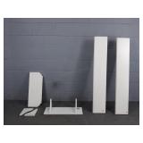 Lot Of 4 Assorted White Wall Shelf