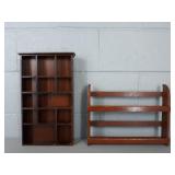 2x The Bid Wood Spice Rack & Shelf