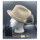 Mens Biltmore Hat Sz 59 Seal Skin Trifold Wallet