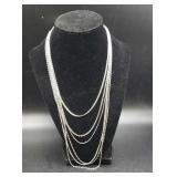 6 X Bid Sterling Silver.925 Chain Necklaces Sizes
