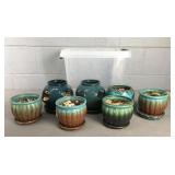 7x The Bid Assorted Clay Planters