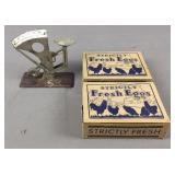 Egg Grading Scale & Vintage Egg Cartons