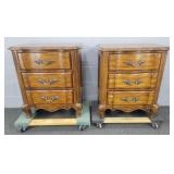 2x The Bid 3 Drawer Nightstands