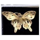 14k Yellow Gold Butterfly Pendant
