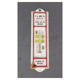 13" Metal Farm Advertising Thermometer