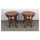 2x The Bid Wood Lamp Tables
