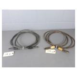 2x The Bid Coated Steel Cable W/ Hooks