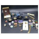 Assorted Lapel Pins Stick Pins & More . Mostly