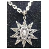 Sterling Silver.925 Religious 18" Necklace13.6g