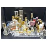 Tray Of Perfumes / Essential Oils  A Few Bottles