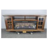 Electric Fireplace Console.  W/ Blower Works