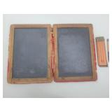 Vintage Folding Writing Slate & Pencil