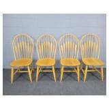 4x The Bid Solid Wood Windsor Chairs