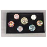 7 Assorted Glass Paper Weights