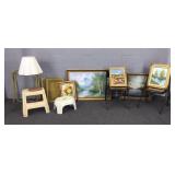 Assorted Small Furniture & Art