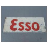 Vintage Glass Esso Advertising Sign - Petroliana