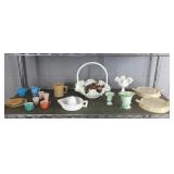 19pc Milk, Slag Glass And More