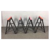 Lot 4 Plastic Folding Sawhorses