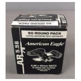 90 Round Box .556 X 45 Mm Nato Fmj Clipped Ammo