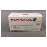 100 Rounds .45 Auto 230 Grain Fmj Winchester Ammo